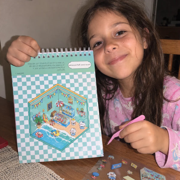 Minimundo Criativae - Libro de Pegatinas de Escenas 3D en Miniatura