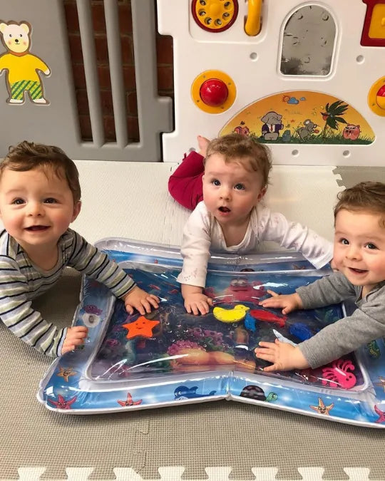 Tapete de Agua Criativae - Tapete Sensorial Inflable para Jugar Boca Abajo