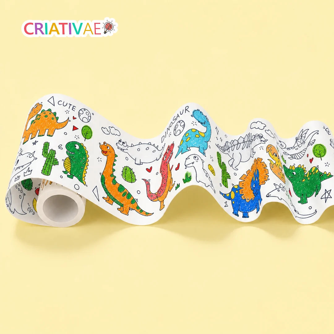 Rollo de Colorear Criativae - 3 Metros con Más de 1000 Dibujos