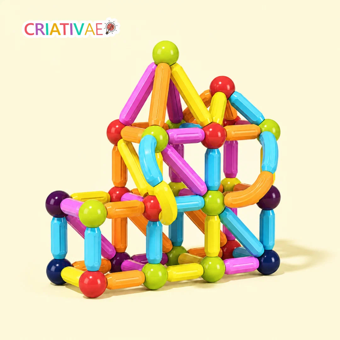 Magna Kids Criativae - Varillas y Esferas Magnéticas para Construir sin Fuerza
