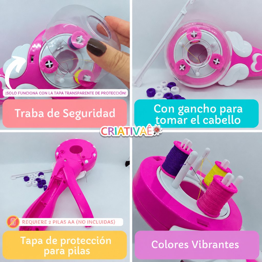 Hada de Trenzas Criativae - Decorador de Mechones con Hilos de Colores