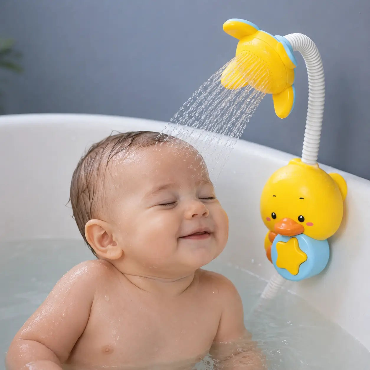 Después — Baby Shower Criativae - Regadera Infantil para el Baño sin Llanto