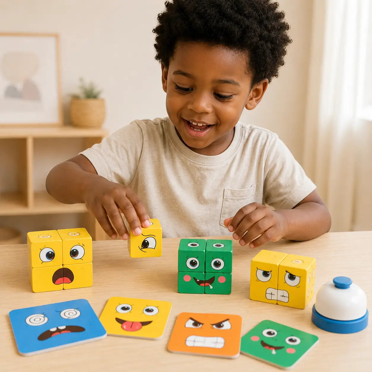 Después — Cubo de Emociones Criativae - Juego de Madera para Nombrar lo que Siente