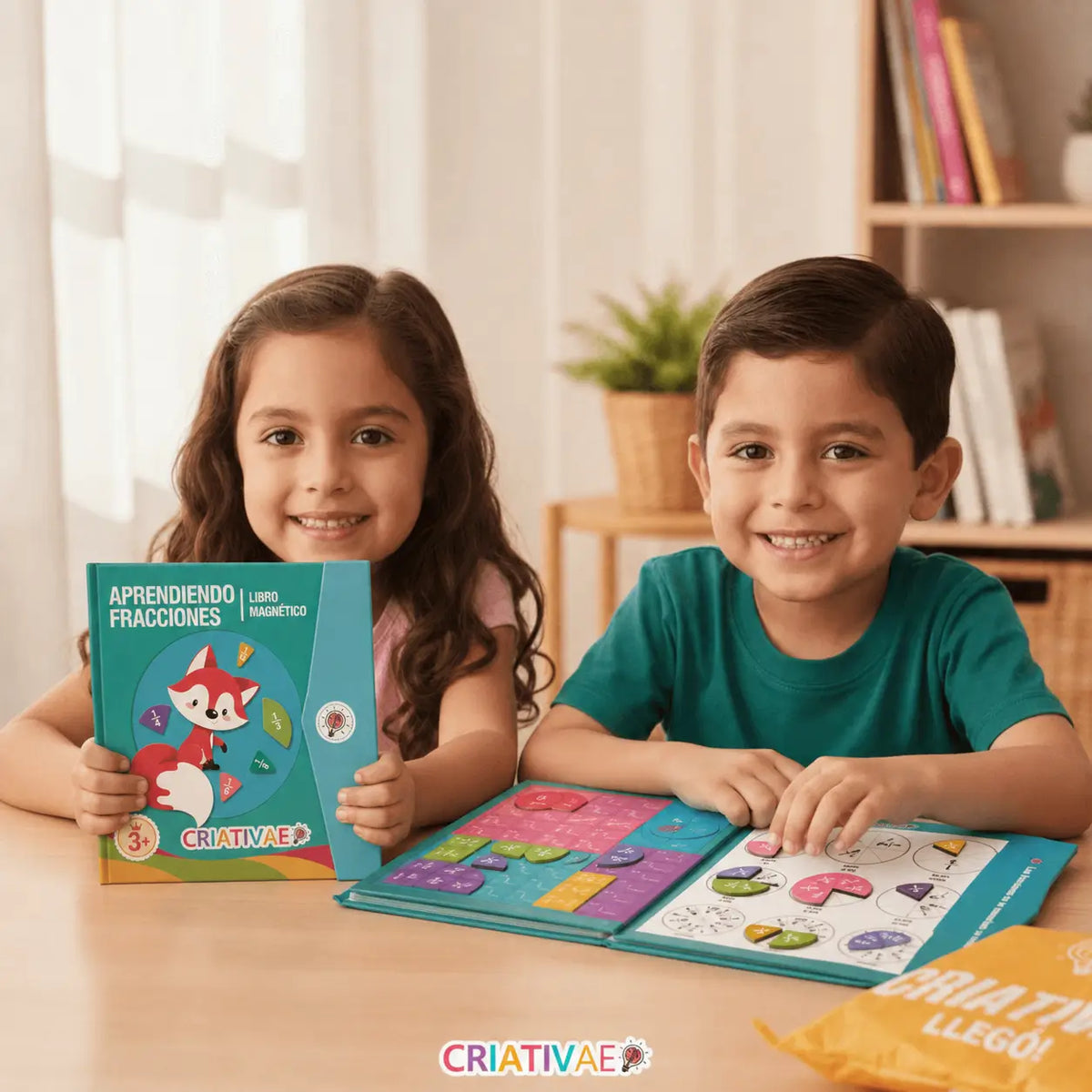 Libro Montessori Didáctico Magnético de Fracciones - Criativae