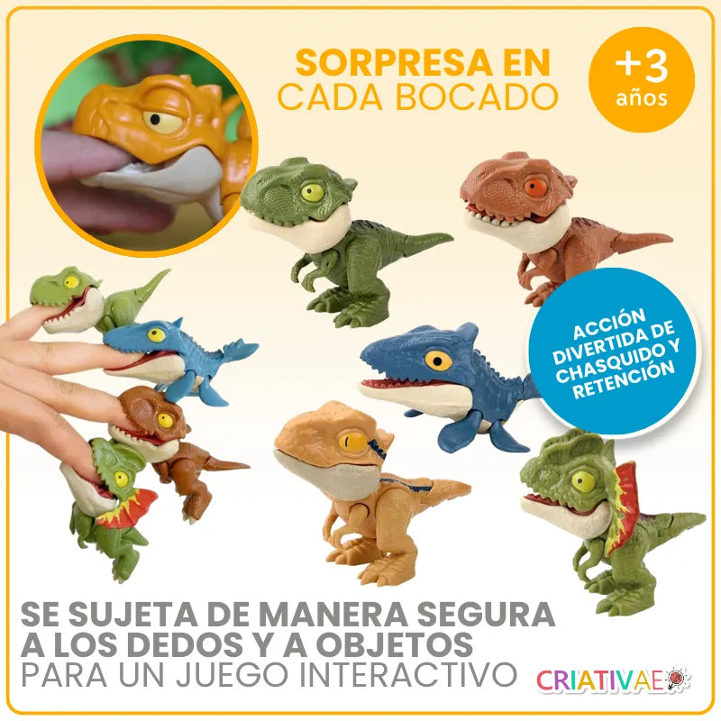 Set de Dinosaurios Mordedores – Juego Educativo de Motricidad para Niños | CRIATIVAE