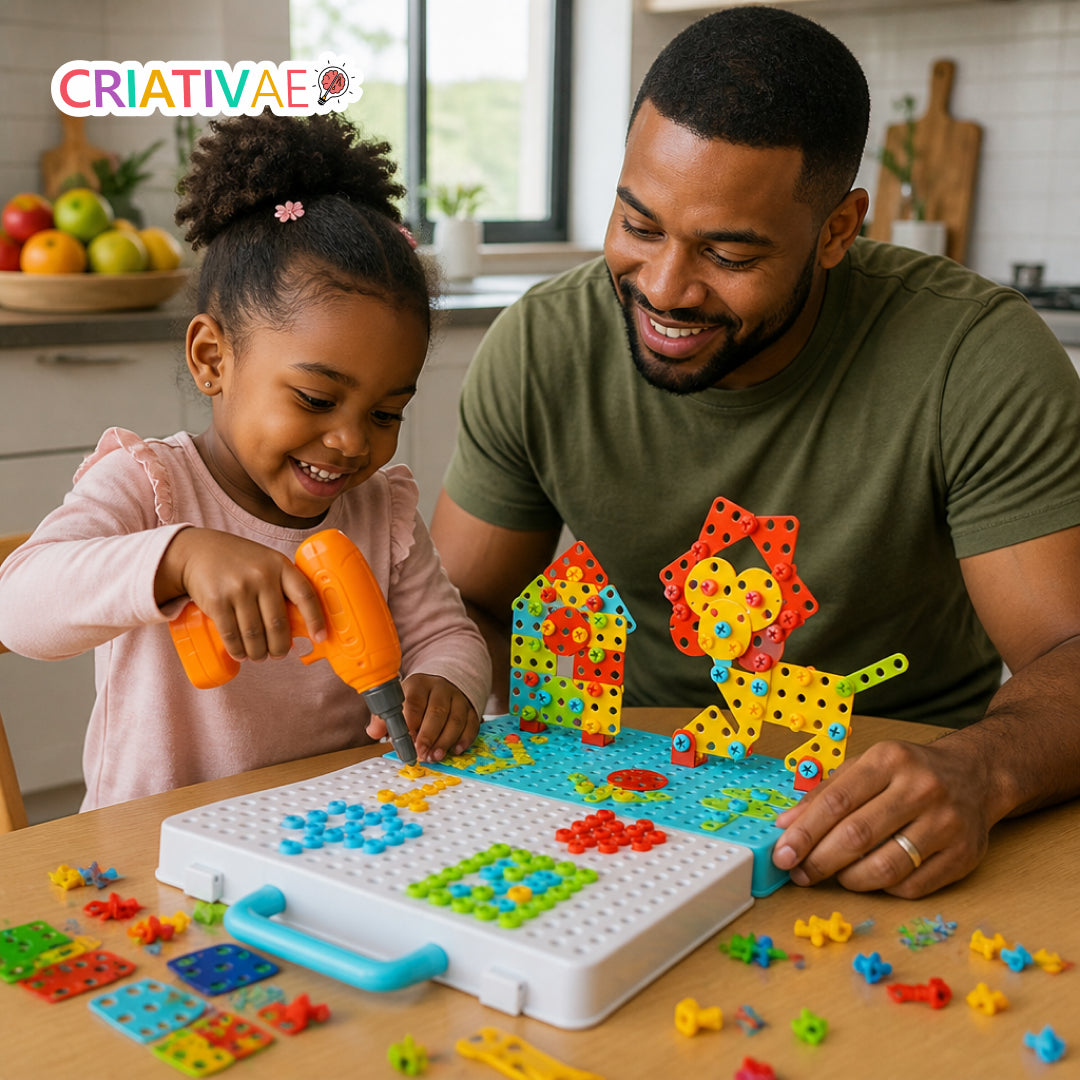 Tecto3D Criativae - Set de Taladro y Construcción para Niños