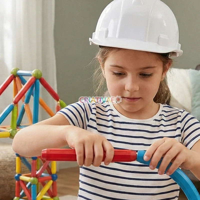 Set de Construcción Magnética 3D CRIATIVAE - Juguete Educativo STEM para Niños