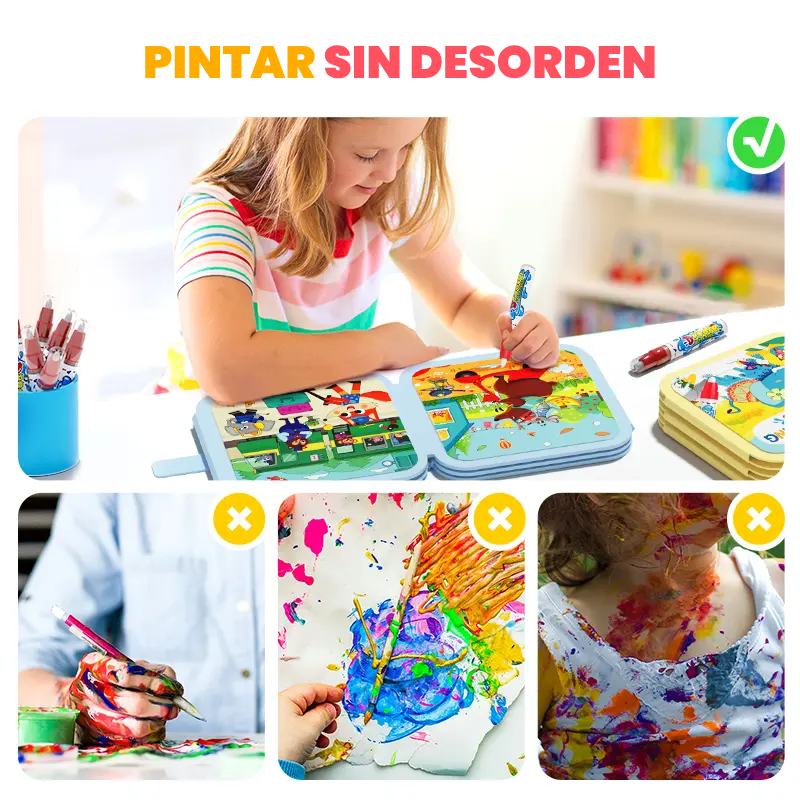 Libros de Pintura y Dibujo con Agua para Niños – Set Reutilizable de Actividades con Agua | CRIATIVAE
