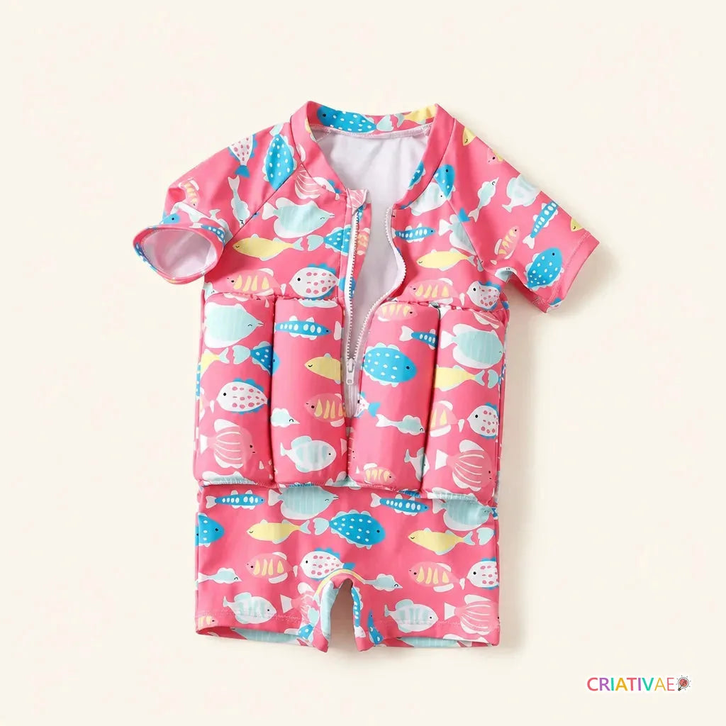 FloatSuit Criativae, Traje de Baño Infantil con Flotadores Internos