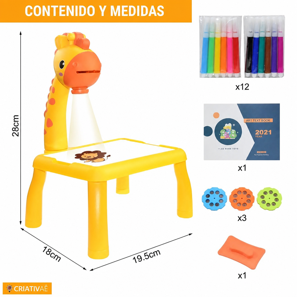 Contenido y medidas de la Table Kids