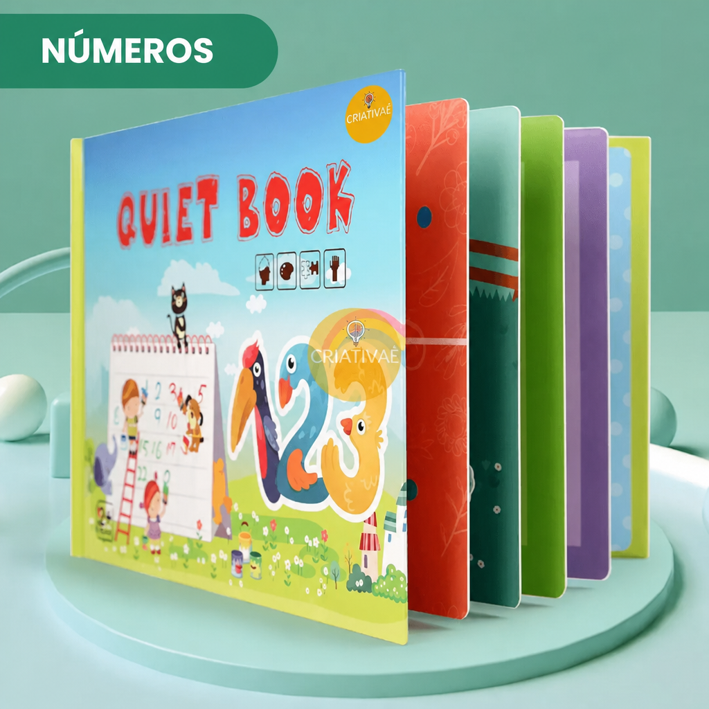 QuietBook tema Números – páginas interactivas de velcro