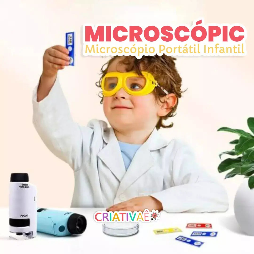 Microscopic Criativae, Microscopio Portátil con Aumento de 120x, vista 3 de 5