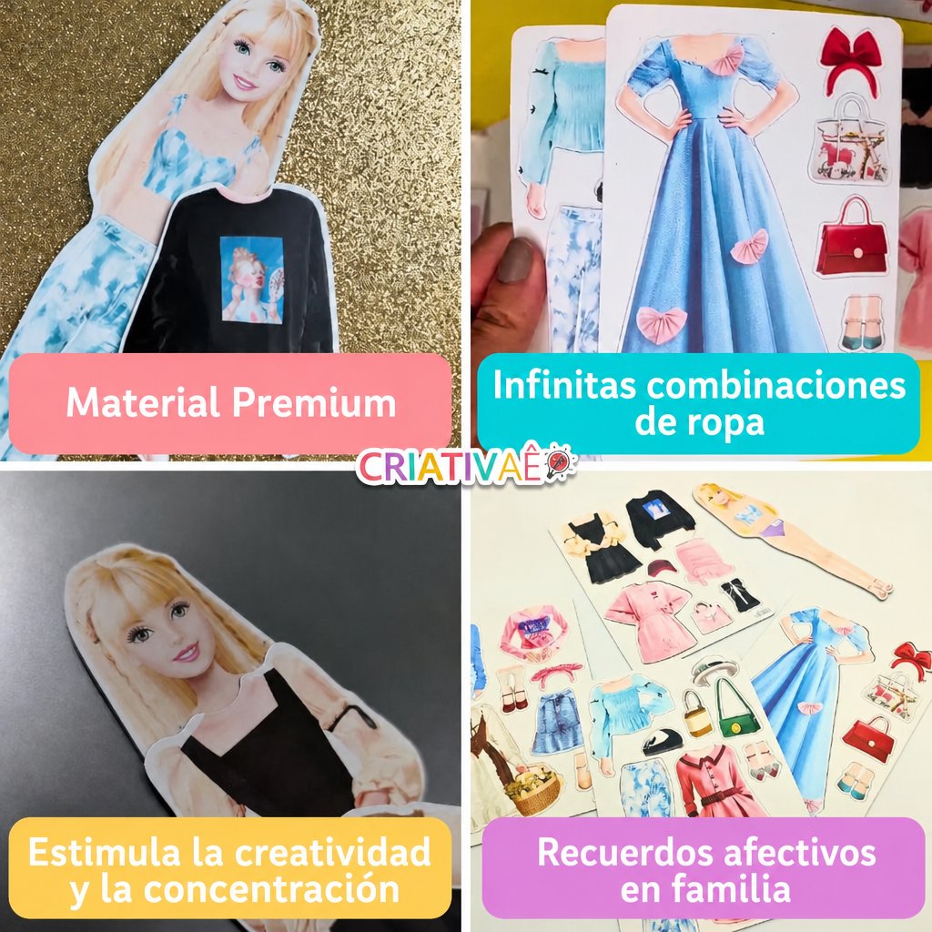 Styldoll Criativae - Muñeca para Vestir con Ropa Magnética