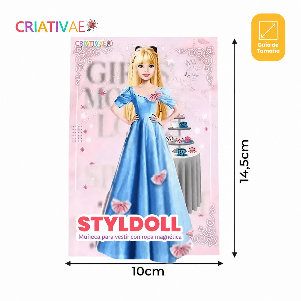 Styldoll Criativae - Muñeca para Vestir con Ropa Magnética