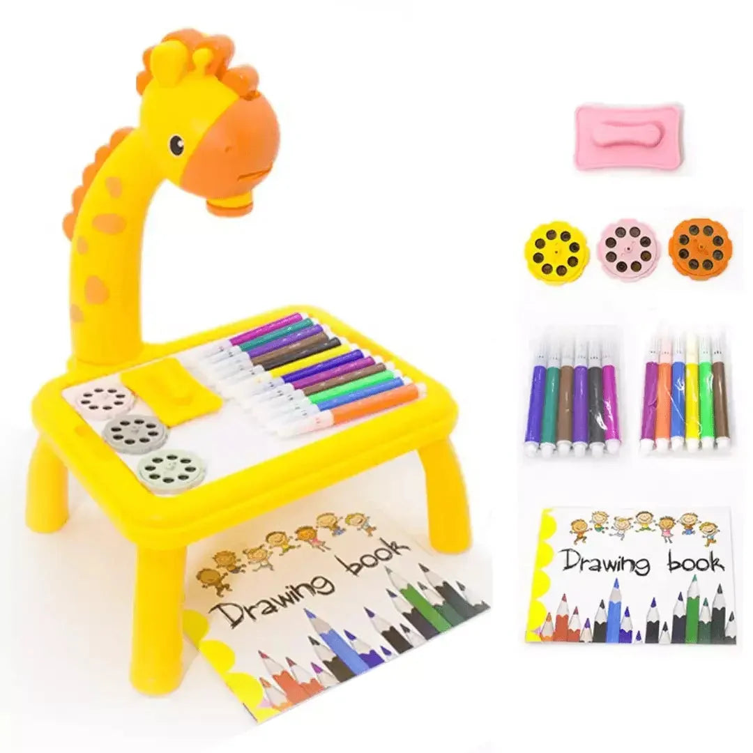 Table Kids - Mesa Proyectora amarilla con accesorios