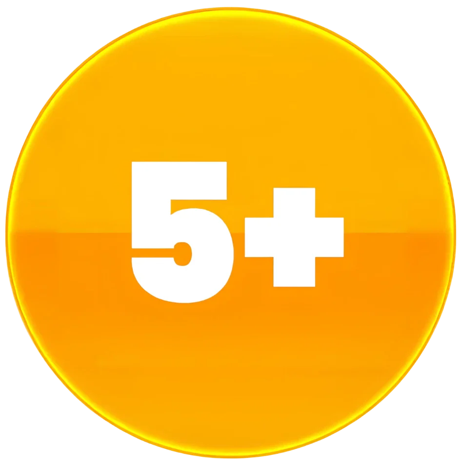 5 años y más