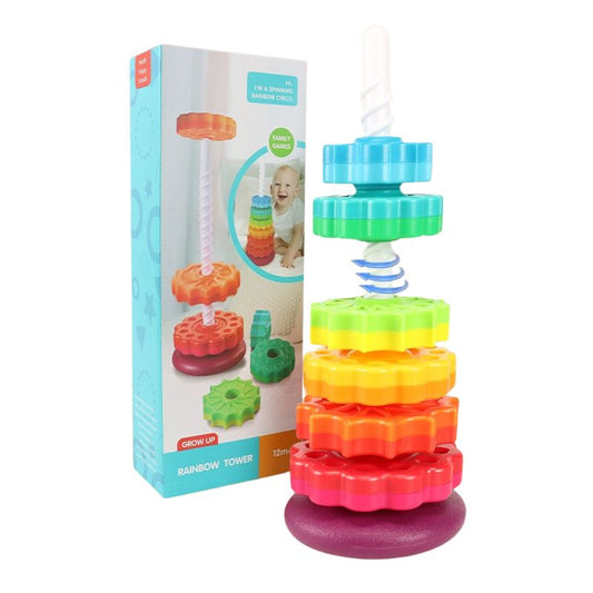 Colorful Apilar & Spin Tower Juguete para Niños pequeños - 6 Discs para Endless Entertainment