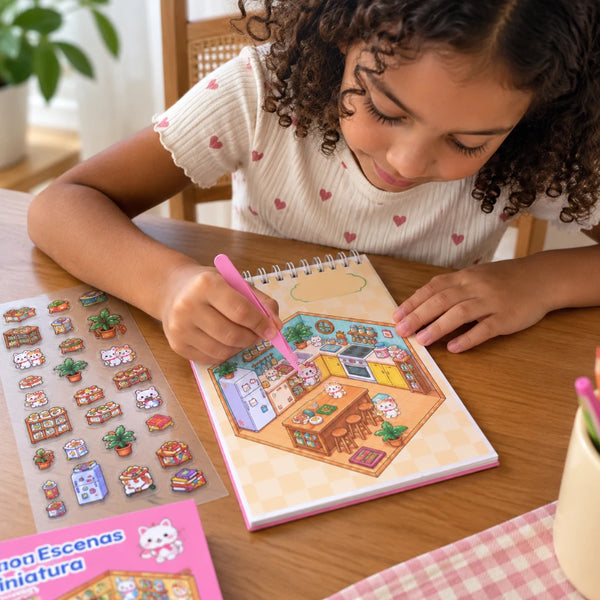 Minimundo Criativae - Libro de Pegatinas de Escenas 3D en Miniatura