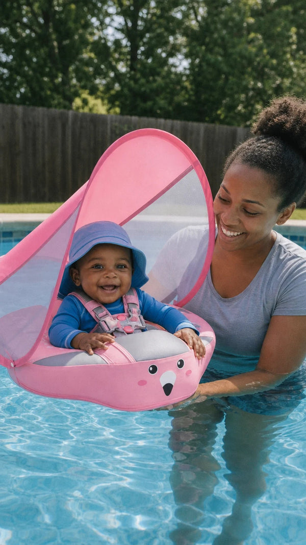 SunFloat Criativae - Flotador para Bebé con Toldo Solar