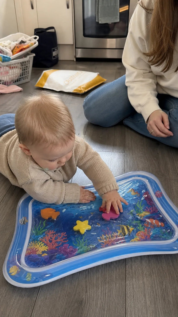 Tapete de Agua Criativae - Tapete Sensorial Inflable para Jugar Boca Abajo