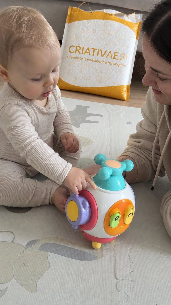 CuboBaby Criativae - Cubo Sensorial Montessori de Seis Lados