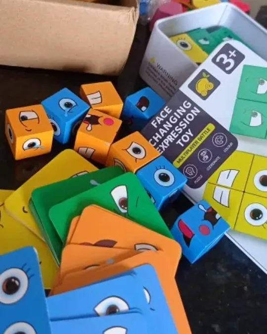 Cubo de Emociones Criativae - Juego de Madera para Nombrar lo que Siente