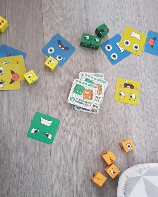 Cubo de Emociones Criativae - Juego de Madera para Nombrar lo que Siente