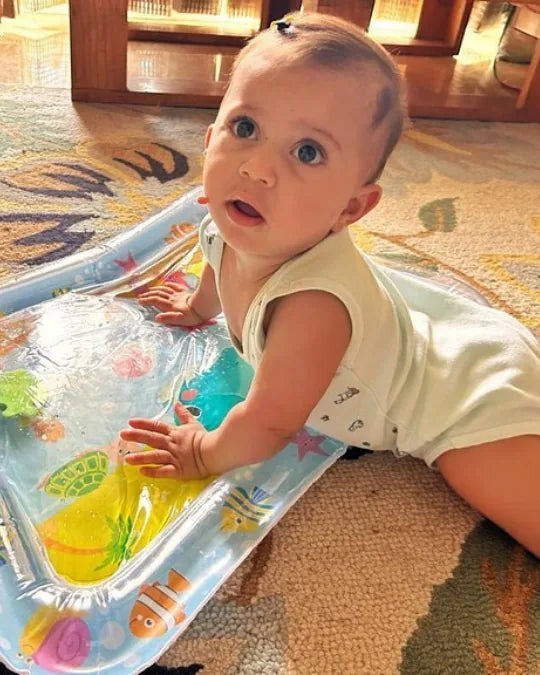 Tapete de Agua Criativae - Tapete Sensorial Inflable para Jugar Boca Abajo