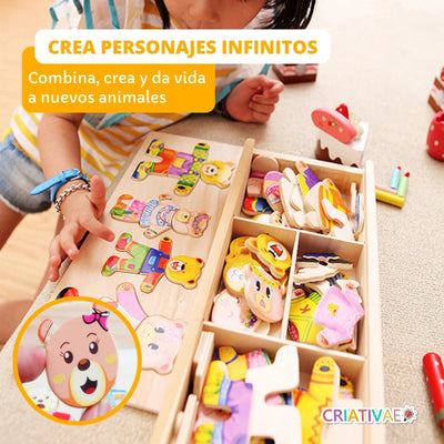 Rompecabezas de Madera para Vestir Animalitos foto 8