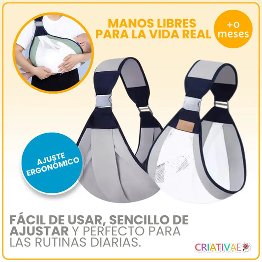 Canguro Ergonómico para Bebés Recién Nacidos con Soporte Anatómico | CRIATIVAE