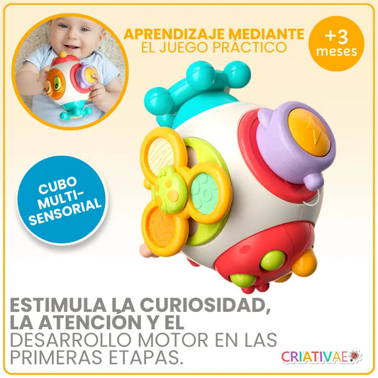 Cubo Sensorial Montessori de Actividades para Bebés | CRIATIVAE