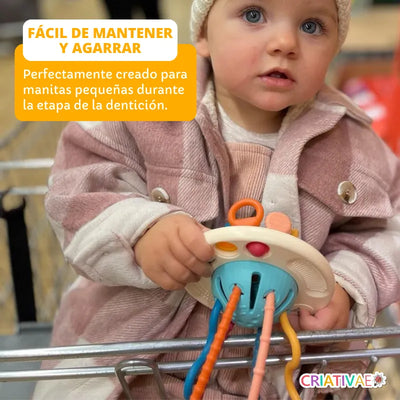 Mordedor Sensorial para Bebés con Botones y Cuerdas Texturizadas | CRIATIVAE foto 4