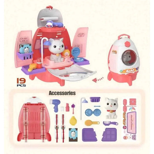 BOWA Interactivo Pet Juguete para Girls - Rocket Backpack Carrier para juego de simulación