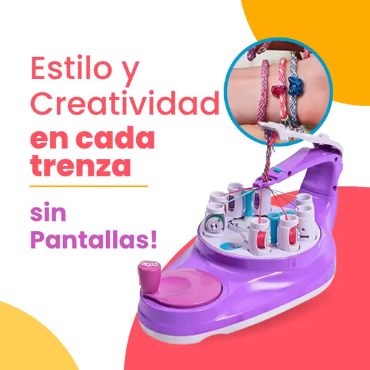 Máquina Trenzadora de Pulseras de Amistad – Kit de Joyería Kumihimo DIY para Niños | CRIATIVAE