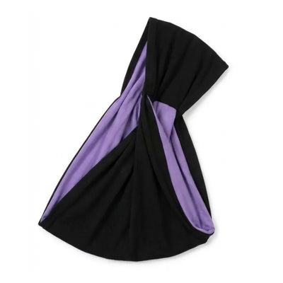 Fular Portabebé de Algodón Talla M – Sling Portabebé / Negro y Morado