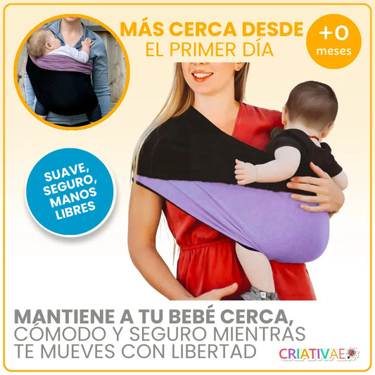 Fular Portabebé de Algodón – Sling Ergonómico para Bebés Recién Nacidos | CRIATIVAE