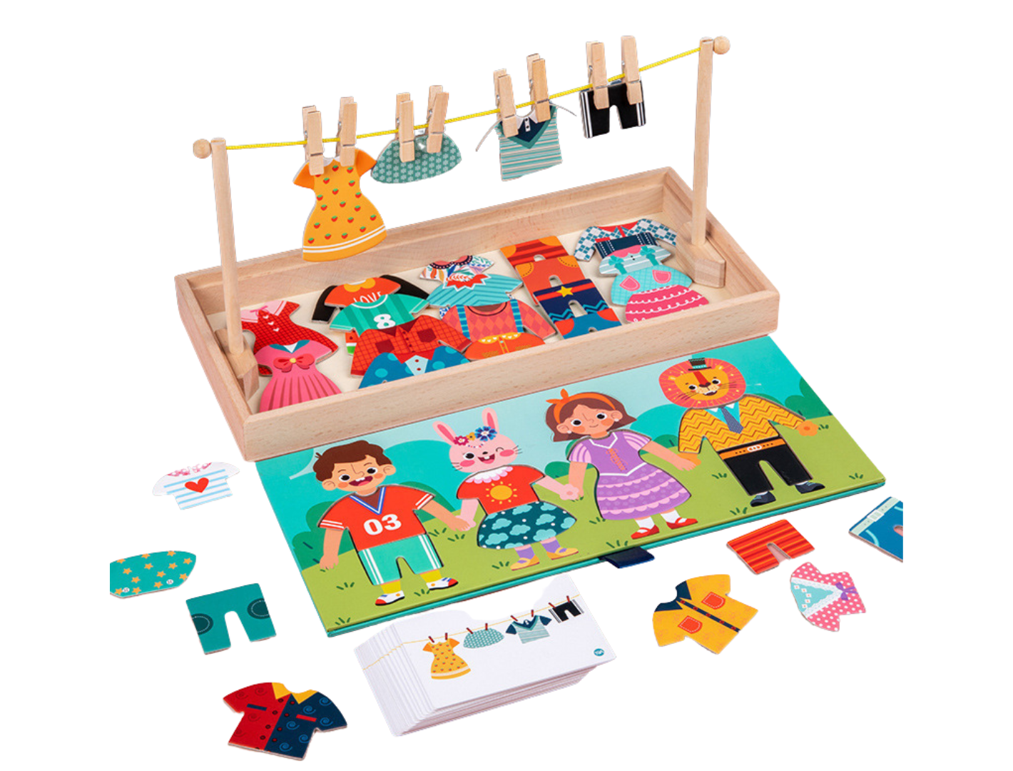 Montessori Dress-Up y Peg Play Juego para Enhancing Creative Skills