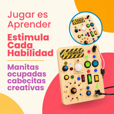 Busy Board Montessori de Madera – Panel Sensorial Interactivo Criativae