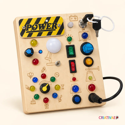 Busy Kids Criativae - Panel Sensorial Montessori con Luces