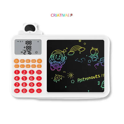 Pizarra Mágica Infantil con Calculadora Educativa 2 en 1 | CRIATIVAE Astronauta