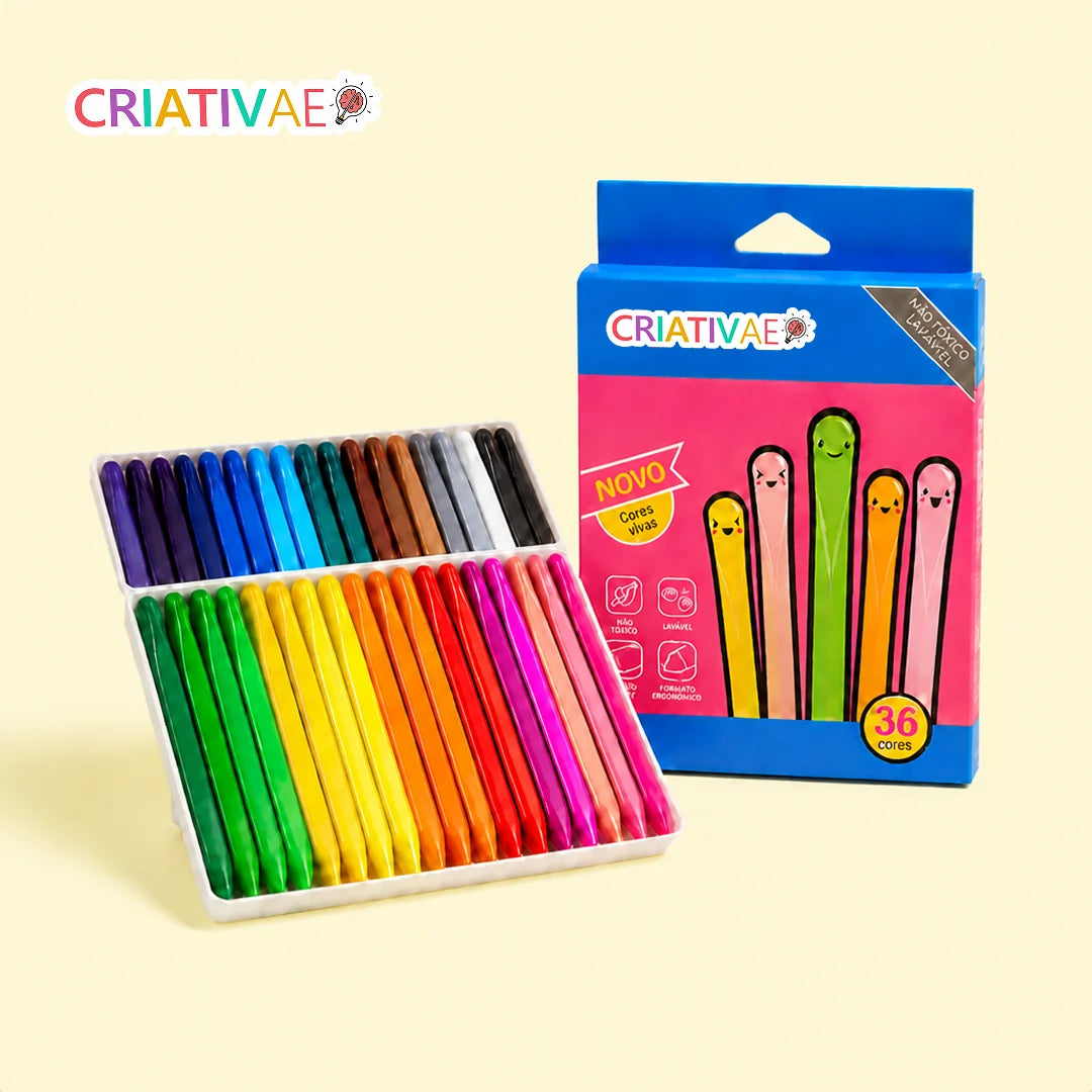 Crayones Limpios Criativae - Crayones Triangulares que No Manchan las Manos