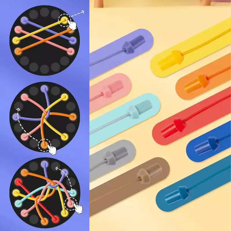 Desafío de Cuerdas de Colores – Rompecabezas Educativo de Lógica y Estrategia | CRIATIVAE