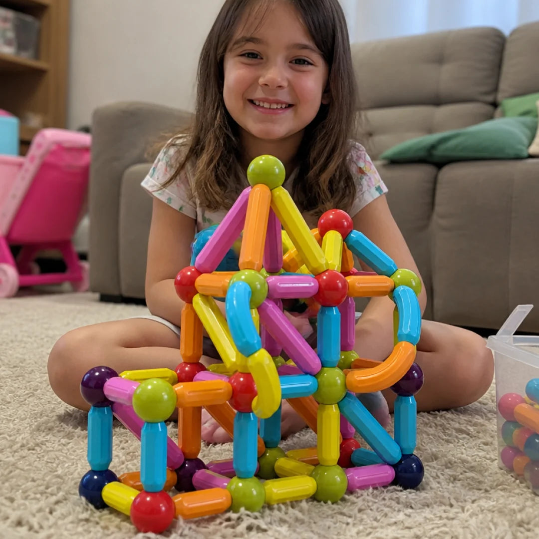 Magna Kids Criativae - Varillas y Esferas Magnéticas para Construir sin Fuerza