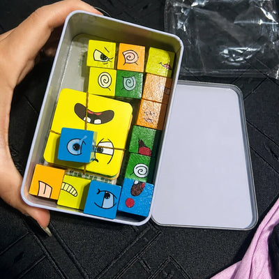 Cubo de Emociones Criativae - Juego de Madera para Nombrar lo que Siente
