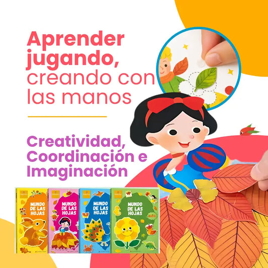 Mundo de las Hojas – Kit Educativo de Manualidades 3D para Niños 3+ | CRIATIVAE