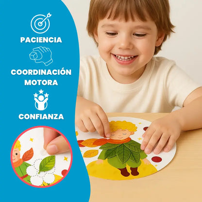 Mundo de las Hojas – Kit Educativo de Manualidades 3D para Niños 3+ | CRIATIVAE