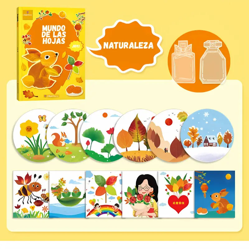 Mundo de las Hojas – Kit Educativo de Manualidades 3D para Niños 3+ | CRIATIVAE