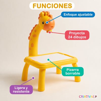 Mesa Proyector Chido para Dibujo Infantil | Pizarrón Mágico con Luz LED y 24 Diseños Chidos | Juguete Educativo Anti-Pantallas | CRIATIVAE