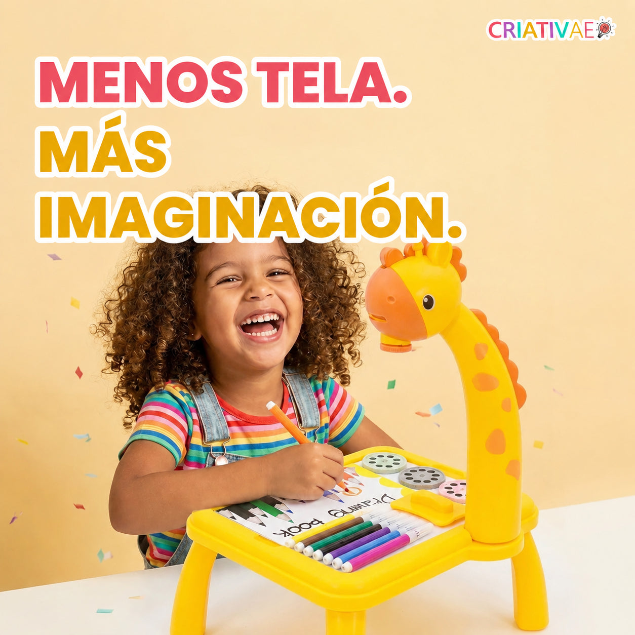 Mesa Proyector Chido para Dibujo Infantil | Pizarrón Mágico con Luz LED y 24 Diseños Chidos | Juguete Educativo Anti-Pantallas | CRIATIVAE