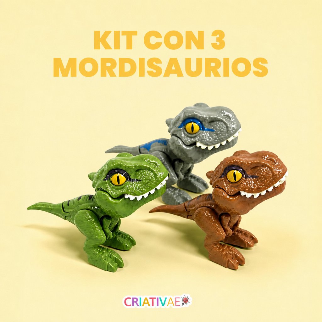 Mordisaurio Criativae - Dinosaurios de Bolsillo que Muerden el Dedo